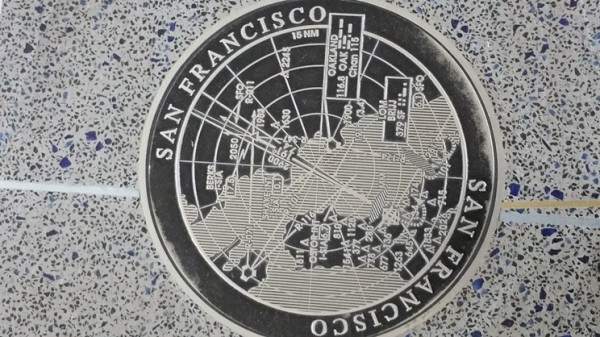 Схема посадки в Сан-Франциско.